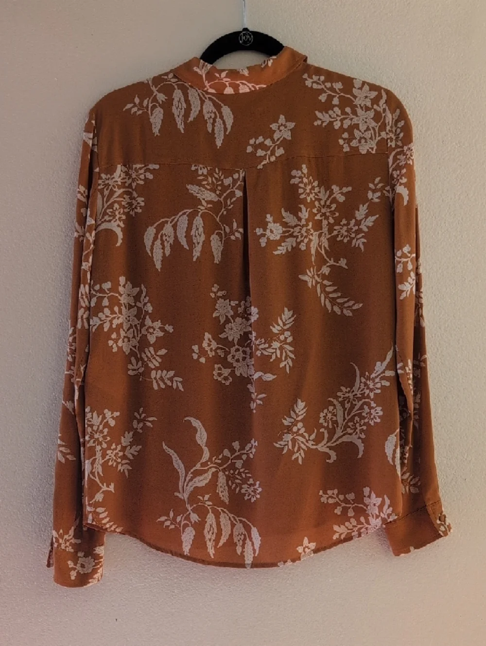 Sezane NWT Ann Orange Floral Silk Blouse - Picture 6 of 6